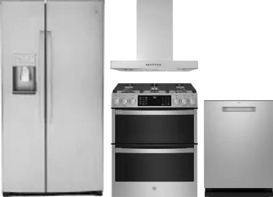 4 Piece Package Includes Refrigerator, Range, Hood And Dishwasher